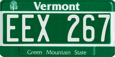 VT license plate EEX267