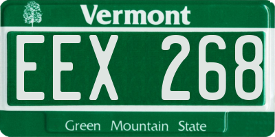 VT license plate EEX268