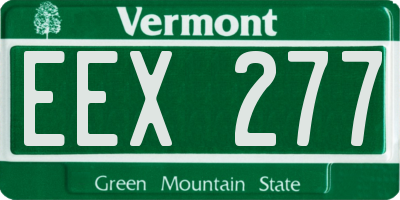 VT license plate EEX277