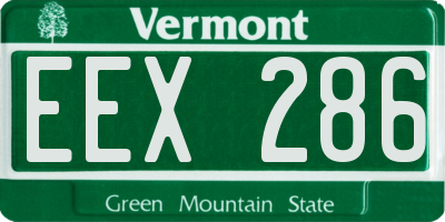 VT license plate EEX286