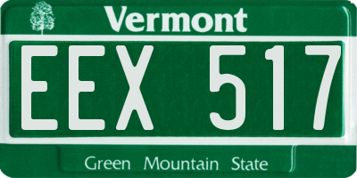 VT license plate EEX517