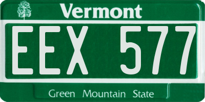 VT license plate EEX577