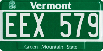 VT license plate EEX579