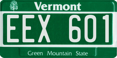 VT license plate EEX601
