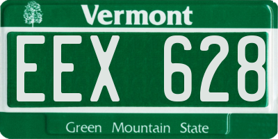 VT license plate EEX628