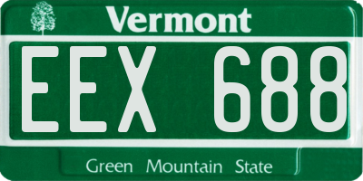 VT license plate EEX688