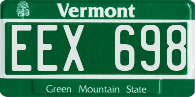 VT license plate EEX698
