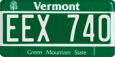 VT license plate EEX740