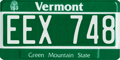 VT license plate EEX748