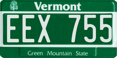 VT license plate EEX755