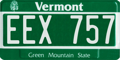 VT license plate EEX757
