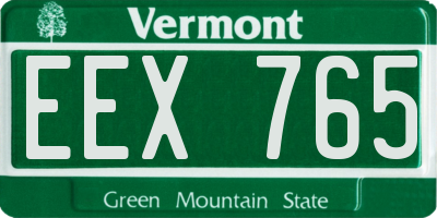 VT license plate EEX765