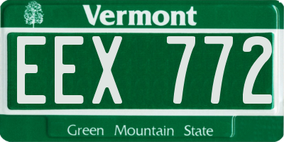 VT license plate EEX772
