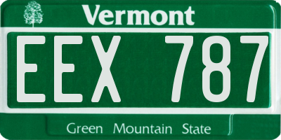 VT license plate EEX787