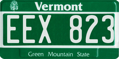 VT license plate EEX823