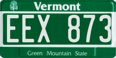 VT license plate EEX873