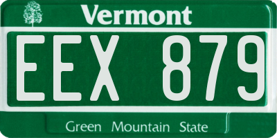 VT license plate EEX879