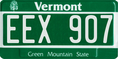 VT license plate EEX907