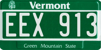 VT license plate EEX913