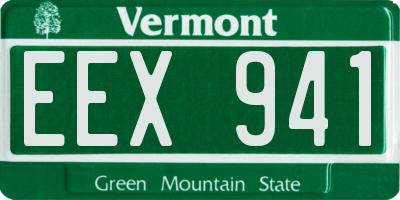 VT license plate EEX941