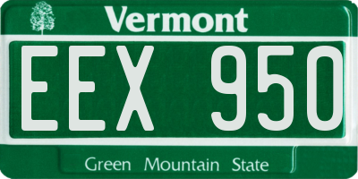VT license plate EEX950