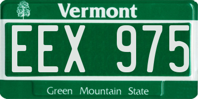 VT license plate EEX975