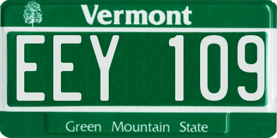 VT license plate EEY109