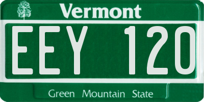 VT license plate EEY120
