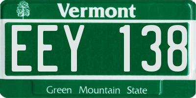 VT license plate EEY138