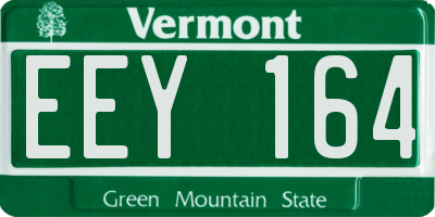 VT license plate EEY164