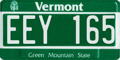 VT license plate EEY165