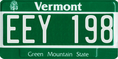 VT license plate EEY198