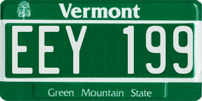 VT license plate EEY199