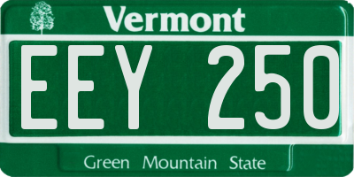 VT license plate EEY250