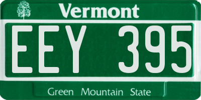 VT license plate EEY395