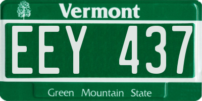 VT license plate EEY437