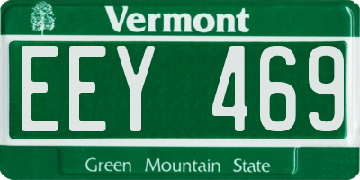 VT license plate EEY469