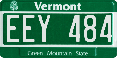VT license plate EEY484