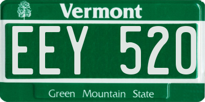 VT license plate EEY520