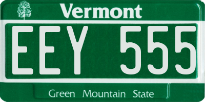 VT license plate EEY555