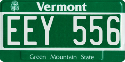 VT license plate EEY556