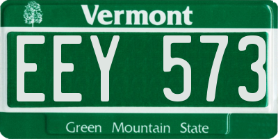 VT license plate EEY573