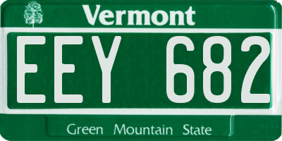 VT license plate EEY682