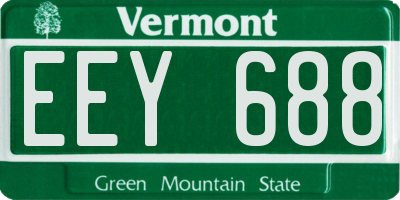 VT license plate EEY688