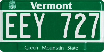 VT license plate EEY727