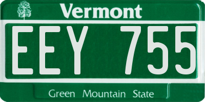 VT license plate EEY755