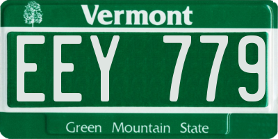 VT license plate EEY779