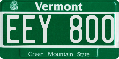 VT license plate EEY800