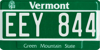 VT license plate EEY844
