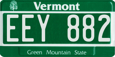 VT license plate EEY882
